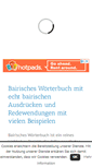 Mobile Screenshot of bayrisches-woerterbuch.de